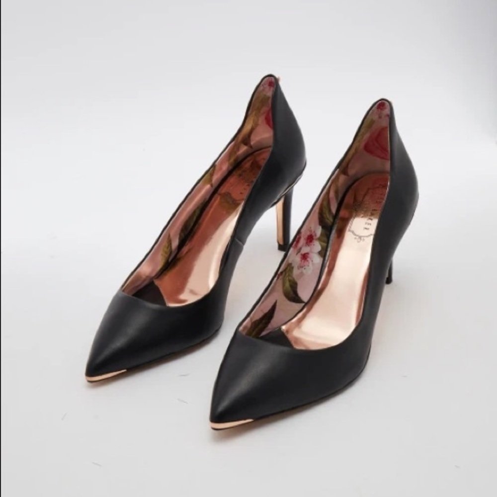 Ted Baker London Black Pointed Toe Stiletto Heels